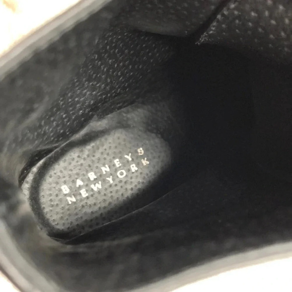 🌸NEW🌸 BARNEYS NEW YORK Black Leather Combat Boots - Picture 6 of 8